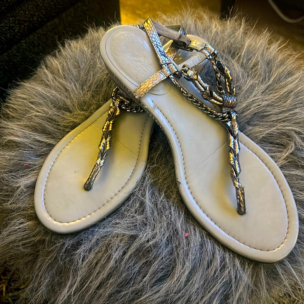 Silver Metallic Sandals